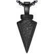 Pendentif homme noir en forme de flèche viking en acier