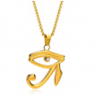 Pendentif homme Oeil d'Horus dor en acier