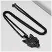 Pendentif homme viking loup de Fenrir noir en acier