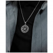 Pendentig homme style Boussole Viking Vegvisir Valknut en acier