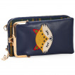 Petit sac bandoulière bleu et tartan à renard scandinave - Banned