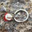 Piercing anneau CBR à rose rouge (septum, cartilage oreille...)