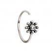 Piercing anneau nez à fleur style antique