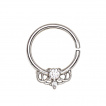 Piercing anneau vintage serti (septum, cartilage...)