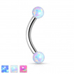 Piercing arcade en acier à boules en Opale synthétique