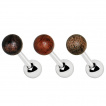 Piercing cartilage à boule de bois véritable (tragus, hélix...)