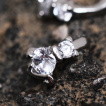 Piercing cartilage clickers à chat strass