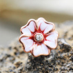 Piercing cartilage cuivré à fleur Hibiscus