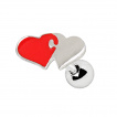 Piercing cartilage duo de coeurs puzzle