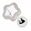 Piercing cartilage étoile sertie Howlite