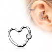 Piercing cartilage hlix coeur serti style CBR
