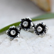 Piercing cartilage hélix vintage à fleurs avec strass