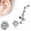 Piercing cartilage oreille à étoile filante