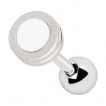 Piercing cartilage rond serti Howlite