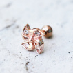 Piercing cartilage tragus hélix moulin cuivré avec strass