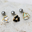 Piercing cartilage tragus helix style art déco
