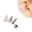 Piercing cartilage triple pique strass