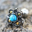 Piercing cartilage vintage à Turquoise