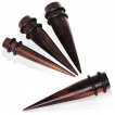Piercing écarteur taper en bois de sono foncé