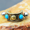 Piercing helix antique  perles de turquoise