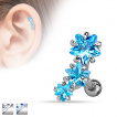 Piercing helix / cartilage  trio d'toiles strass