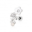 Piercing hlix fleurs  strass et papillon