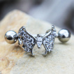 Piercing helix  papillon de strass