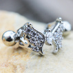 Piercing helix  papillon de strass