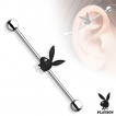 Piercing industriel avec lapin playboy