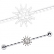 Piercing industriel à étoile strass éclatante