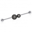 Piercing industriel à fleurs style engrenages