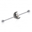 Piercing industriel tribal lune et soleil