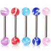 Piercing langues  boules en spirale