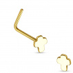 Piercing nez en acier à tige en L avec embout croix latine