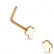 Piercing nez en acier à tige en L avec embout croix latine