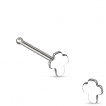 Piercing nez stud droit en acier avec embout croix latine