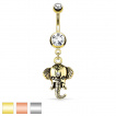 Piercing nombril  pendentif tte d'lphant style indou