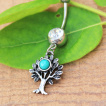 Piercing nombril arbre de vie avec turquoise