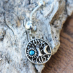 Piercing nombril arbre de vie à lune et soleil de turquoise