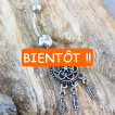 Piercing nombril attape rêves vintage à strass bleu