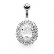 Piercing nombril avec fleur Pissenlit royale