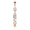 Piercing nombril avec mot