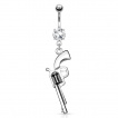 Piercing nombril avec pistolet  barillet