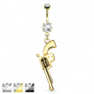 Piercing nombril avec pistolet  barillet