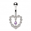 Piercing nombril  coeur mdieval