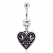 Piercing nombril coeur Steampunk