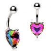 Piercing nombril coeur Vitrail Medium