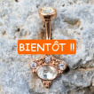 Piercing nombril cuivré serti design victorien