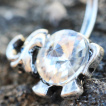 Piercing nombril lphant anim  zircon facett