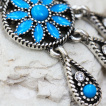 Piercing nombril à fleur de Turquoise style antique